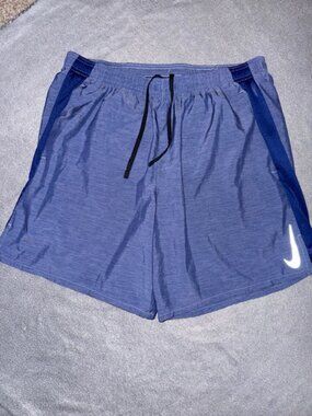 Nike Challenger Shorts Men’s Size Large Blue Dri‑Fit Running Training Athletic